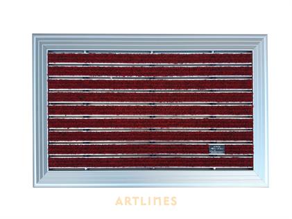 Artlines 20 mm 40x60 Kırmızı Rip Halı Yüzeyli Alüminyum Paspas