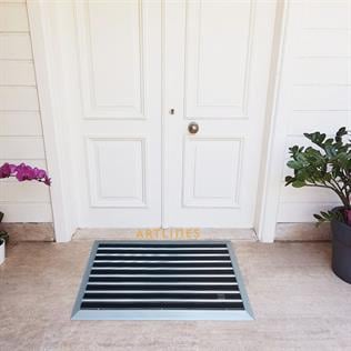 Artlines 20 mm 45x70 cm Kauçuk + Sıyırıcı Yüzeyli Alüminyum Paspas