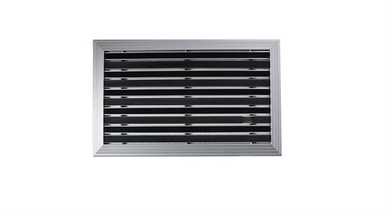 Artlines 20 mm 45X70 cm Kauçuk+Siyah Yuvarlak Fırça Yüzeyli Alüminyum Paspas