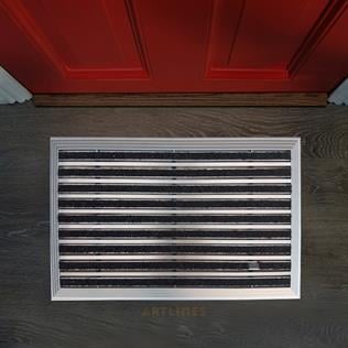 Artlines 20 mm 45x70 Rip Halı + Sıyırıcı Yüzeyli Alüminyum Paspas