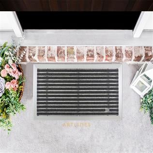 Artlines 20 mm 45x70 Velur Halı Yüzeyli Alüminyum Paspas