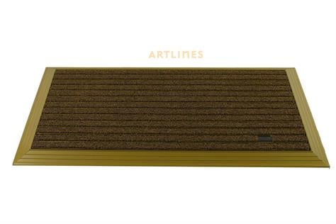 Artlines 20 mm 54x90 Velur Halı Yüzeyli Gold Alüminyum Paspas