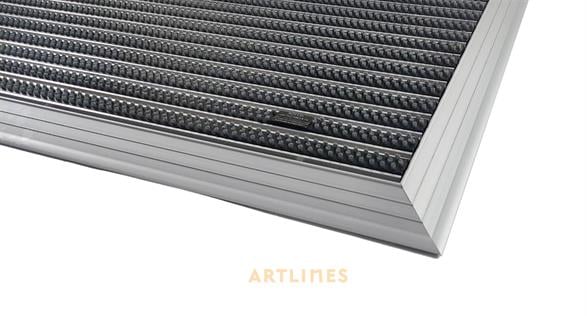 Artlines 20 mm 55x90 cm Gri Yuvarlak Fırça Yüzeyli Alüminyum Paspas