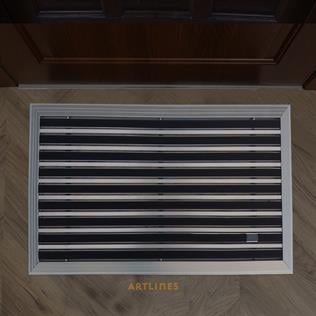 Artlines 20 mm 55x90 cm Kauçuk + Sıyırıcı Yüzeyli Alüminyum Paspas