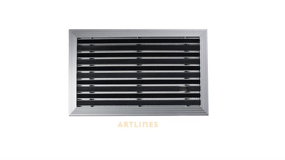 Artlines 20 mm 55X90 cm Kauçuk+Siyah Yuvarlak Fırça Yüzeyli Alüminyum Paspas
