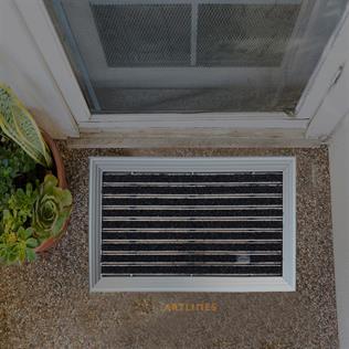 Artlines 20 mm 55x90 cm Rip Halı Yüzeyli Alüminyum Paspas