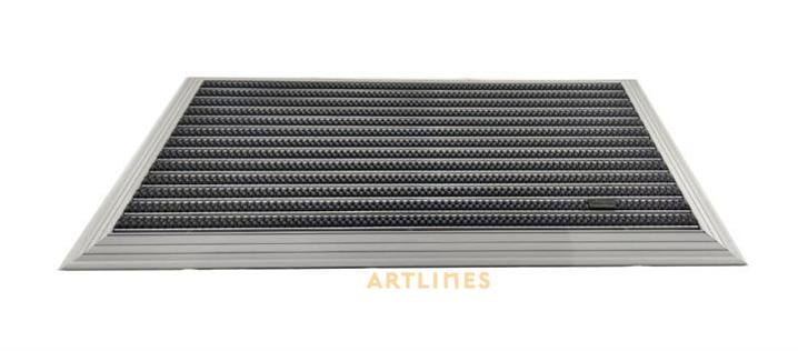 Artlines 20 mm 55x90 cm Yuvarlak Fırça Yüzeyli Alüminyum Paspas
