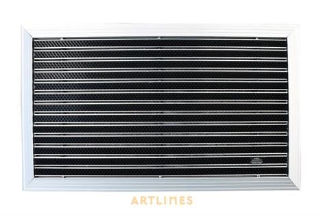 Artlines 20 mm 55x90 cm Yuvarlak Fırça Yüzeyli Alüminyum Paspas