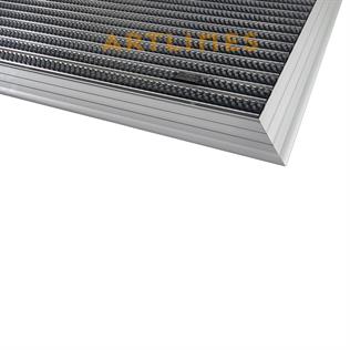 Artlines 20 mm 70X110 cm Gri Yuvarlak Fırça Yüzeyli Alüminyum Paspas