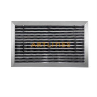 Artlines 20 mm 70X110 cm Gri Yuvarlak Fırça Yüzeyli Alüminyum Paspas