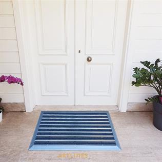 Artlines 20 mm 70x110 Rip Halı + Sıyırıcı Yüzeyli Alüminyum Paspas