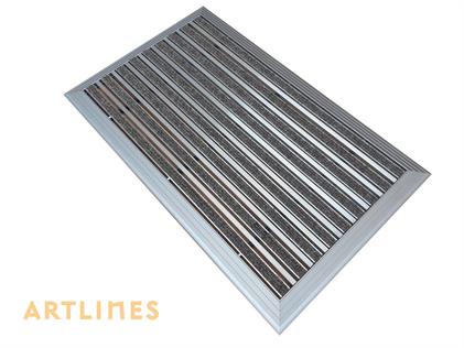 Artlines 20 mm 70x110 Rip Halı + Sıyırıcı Yüzeyli Alüminyum Paspas