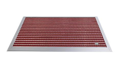 Artlines 20 mm Artnop Bordo Halı Yüzeyli 70x110 Alüminyum Paspas