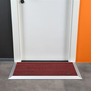Artlines 20 mm Artnop Bordo Halı Yüzeyli 55x90 Alüminyum Paspas