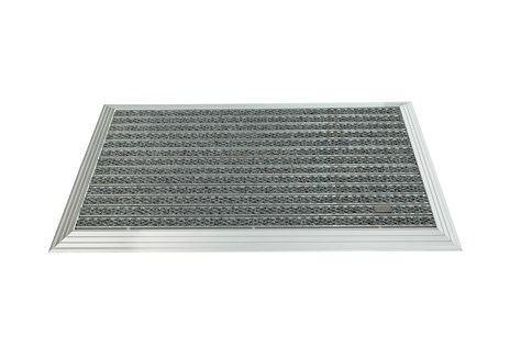 Artlines 20 mm Artnop Gri Halı Yüzeyli 55x90 Alüminyum Paspas