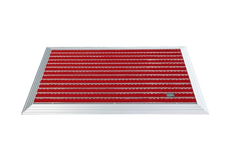 Artlines 20 mm Artnop Kırmızı Halı Yüzeyli 55x90 Alüminyum Paspas