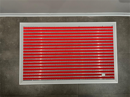 Artlines 20 mm Artnop Kırmızı Halı Yüzeyli 70x110 Alüminyum Paspas