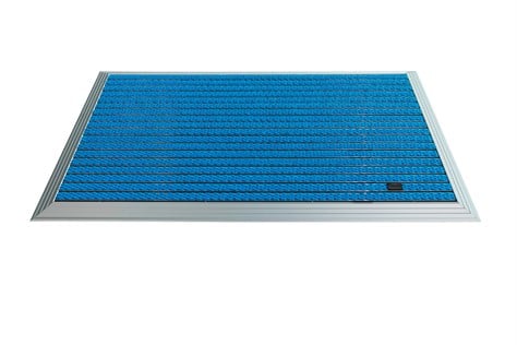 Artlines 20 mm Artnop Mavi Halı Yüzeyli 70x110 Alüminyum Paspas