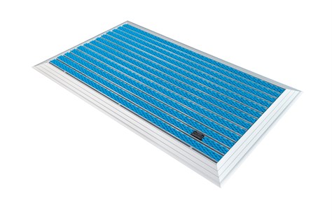 Artlines 20 mm Artnop Mavi Halı Yüzeyli 55x90 Alüminyum Paspas