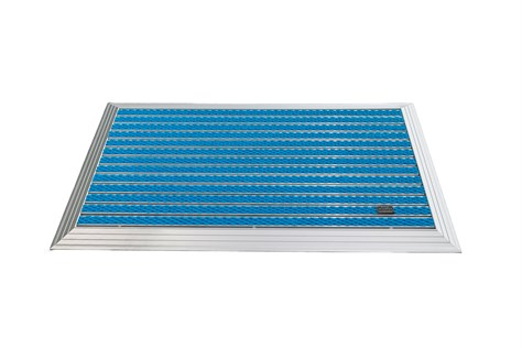 Artlines 20 mm Artnop Mavi Halı Yüzeyli 55x90 Alüminyum Paspas