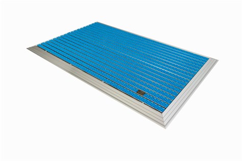 Artlines 20 mm Artnop Mavi Halı Yüzeyli 70x110 Alüminyum Paspas