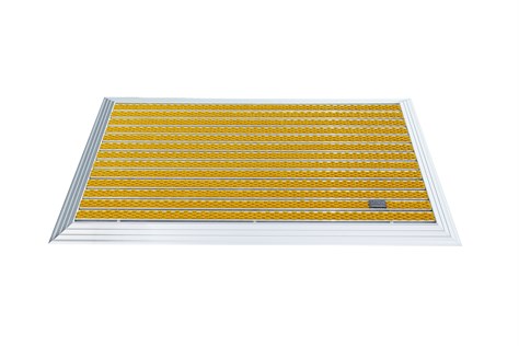 Artlines 20 mm Artnop Sarı Halı Yüzeyli 55x90 Alüminyum Paspas