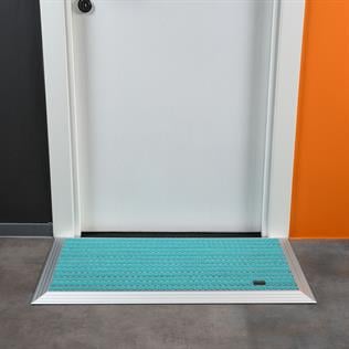 Artlines 20 mm Artnop Turkuaz Halı Yüzeyli 55x90 Alüminyum Paspas