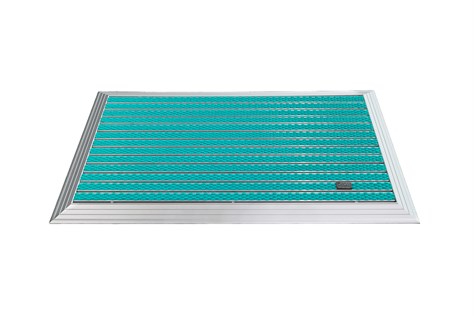 Artlines 20 mm Artnop Turkuaz Halı Yüzeyli 55x90 Alüminyum Paspas