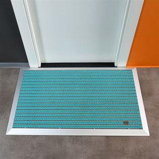 Artlines 20 mm Artnop Turkuaz Halı Yüzeyli 70x110 Alüminyum Paspas