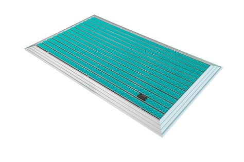 Artlines 20 mm Artnop Turkuaz Halı Yüzeyli 55x90 Alüminyum Paspas