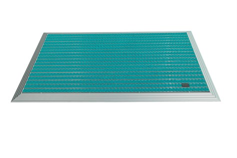 Artlines 20 mm Artnop Turkuaz Halı Yüzeyli 70x110 Alüminyum Paspas