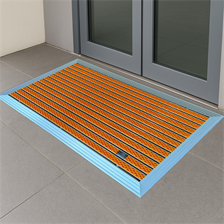 Artlines 20 mm Artnop Turuncu Halı Yüzeyli 55x90 Alüminyum Paspas