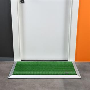 Artlines 20 mm Artnop Yeşil Halı Yüzeyli 55x90 Alüminyum Paspas