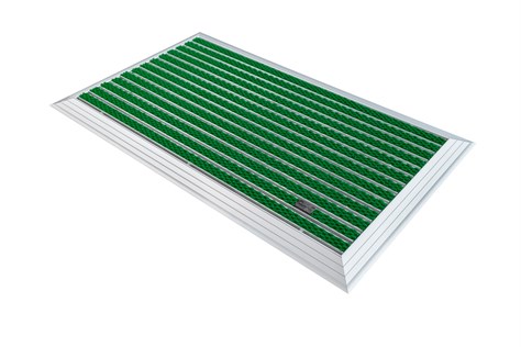 Artlines 20 mm Artnop Yeşil Halı Yüzeyli 55x90 Alüminyum Paspas