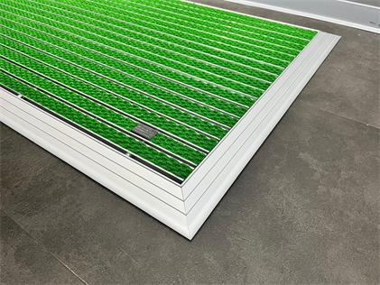 Artlines 20 mm Artnop Yeşil Halı Yüzeyli 70x110 Alüminyum Paspas