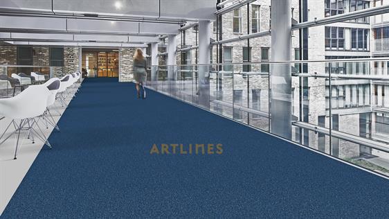Artlines Basic 355 Dark Blue Karo Halı