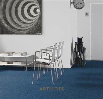 Artlines Basic 356 Mid Blue Karo Halı