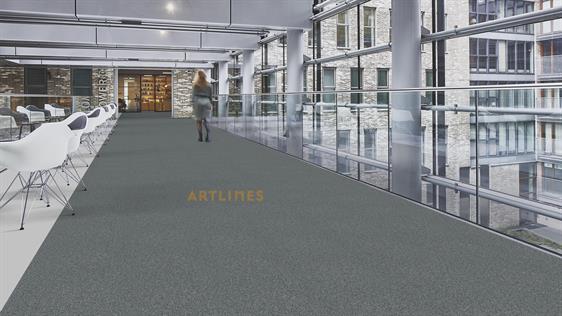 Artlines Basic 358 Light Grey Karo Halı