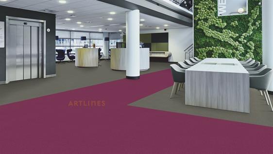 Artlines Basic 374 Raspberry Karo Halı