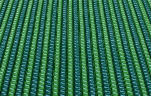 Dph 44x95 1210 cm Koyu Yeşil Şeritli Zigzag Paspas