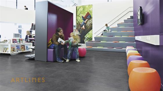 Flex 1624 Concrete Charcoal Sök-Tak LVT 100CM*100CM