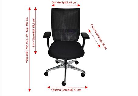 Flow Premium Senkron File Sırt Çalışma Koltuğu