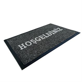 Hoşgeldiniz Logolu Paspas - 56X87 cm - Siyah