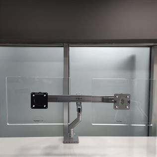 M8 Gri Çift Monitör Taşıyıcı + Mpower