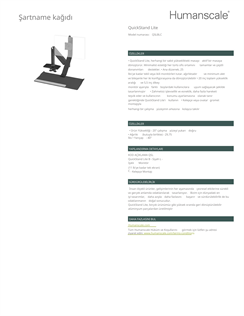 Quickstand Lite Çalışma Ünitesi