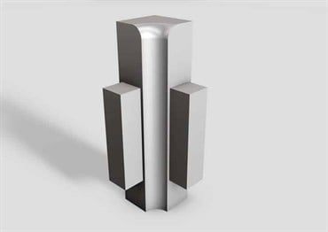 LATO 120 mm Alüminyum Süpürgelik İç Köşe