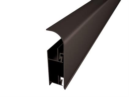 Sentio 80 mm Alüminyum Süpürgelik Mat Eloksal Siyah