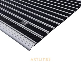 10 mm Siyah Kauçuk Yüzeyli 60*120 cm Alüminyum Paspas