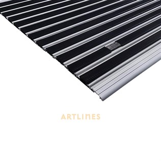 10 mm Siyah Kauçuk Yüzeyli 60*120 cm Alüminyum Paspas