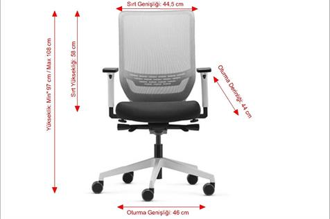 To-Sync Work 9242 Pro White/Mesh Çalışma Koltuğu